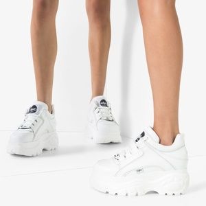 Buffalo London White Platform Sneakers